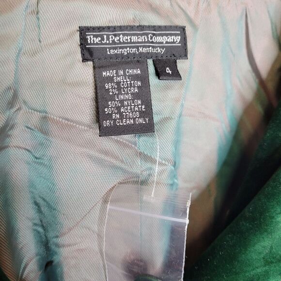 NEW Vintage J Peterman emerald green velvet statement long coat jacket 4 - Picture 6 of 13